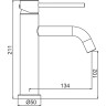 Смеситель для раковины FRAP H807-9 F10807-9 оружейная сталь